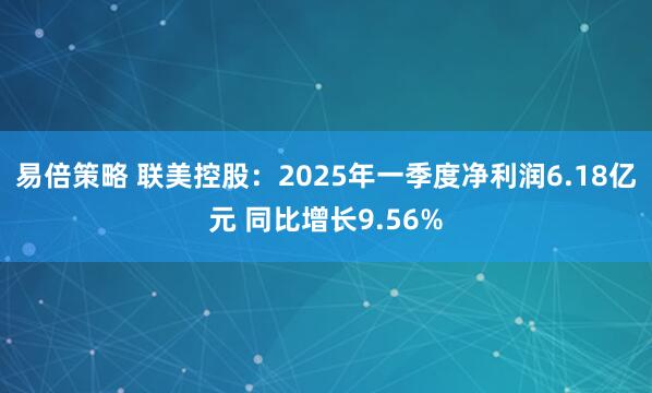 易倍策略 联美控股：2025年一季度净利润6.18亿元 同比增长9.56%