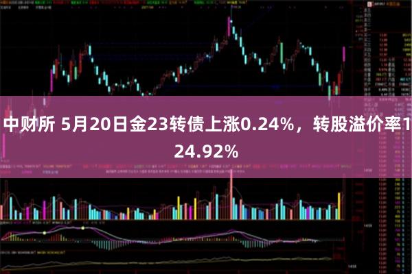 中财所 5月20日金23转债上涨0.24%，转股溢价率124.92%