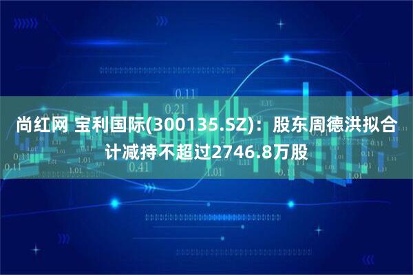 尚红网 宝利国际(300135.SZ)：股东周德洪拟合计减持不超过2746.8万股