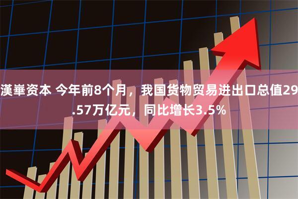 漢崋资本 今年前8个月，我国货物贸易进出口总值29.57万亿元，同比增长3.5%