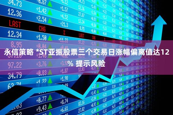 永信策略 *ST亚振股票三个交易日涨幅偏离值达12% 提示风险